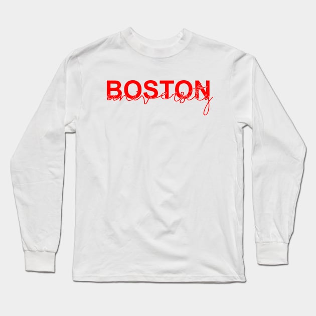 Boston University Long Sleeve T-Shirt by carolineophoto